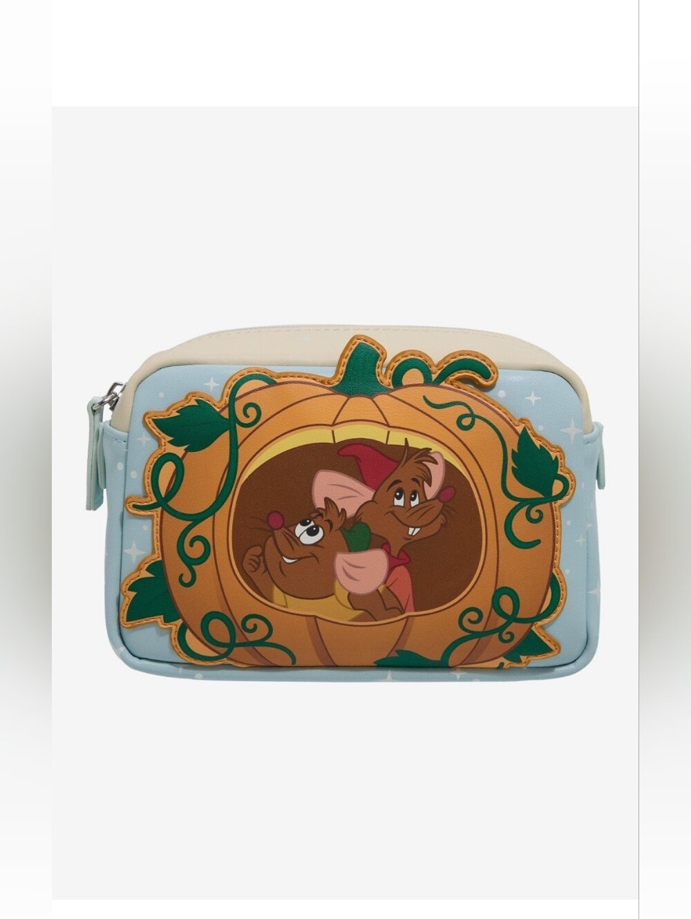 Loungefly Disney Cinderella Jaq & Gus Pumpkin Cosmetic Bag - BoxLunch Exclusive